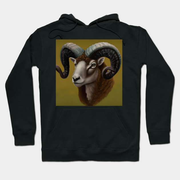 Dorset Horn Ram Hoodie by BlakCircleGirl